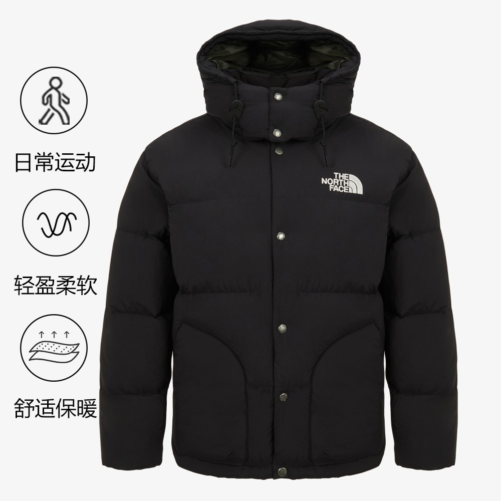 THE NORTH FACE/北面可脱卸帽长袖鸭绒羽绒服男女同款NJ1DR60A