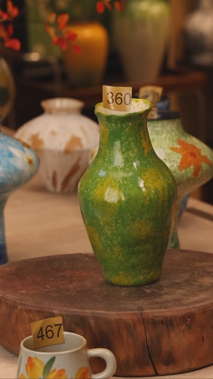 陶瓷景德镇设计师手作花器摆件侘寂风360