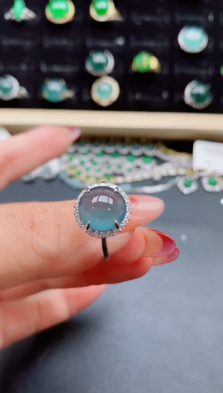 【闪购商品】翡翠戒指银S925镶嵌321321