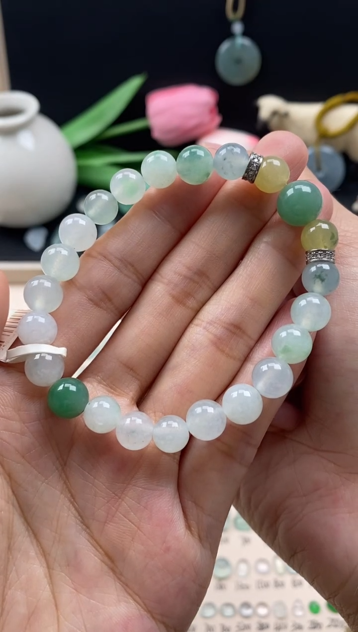 【闪购商品】翡翠手串未镶嵌翡翠冰珠子手串