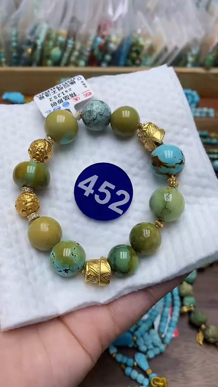 【闪购商品】绿松石手链银S925镶嵌452
