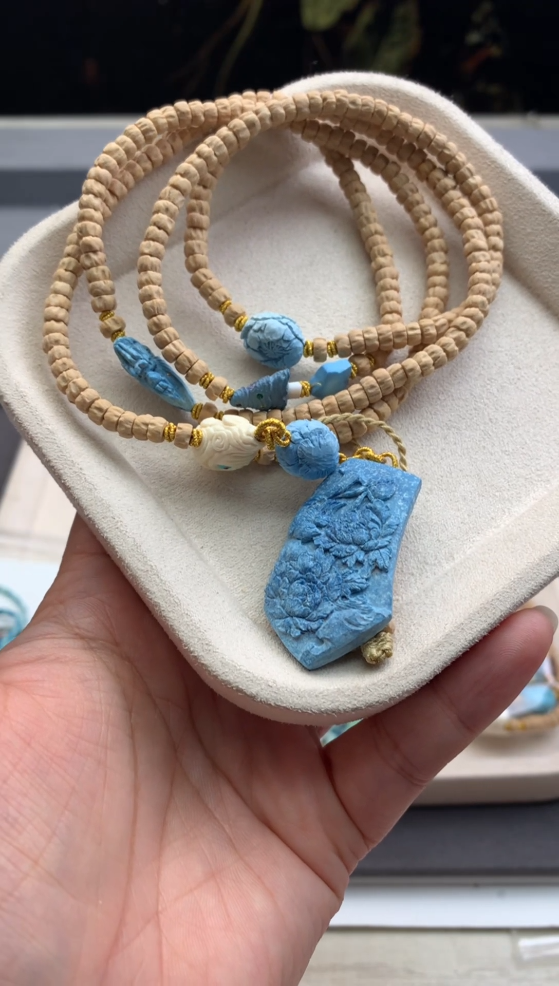 未镶嵌绿松石项链多圈橙.Q62