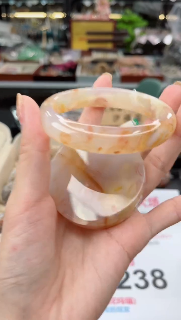 【闪购商品】石英质玉手镯未镶嵌59圈口（赠品镯心）36666693