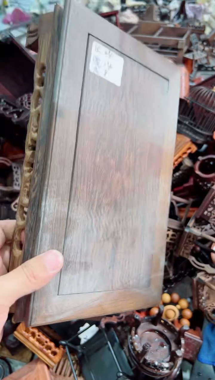 木96鸡翅木长底座花架摆件处理24*14*8