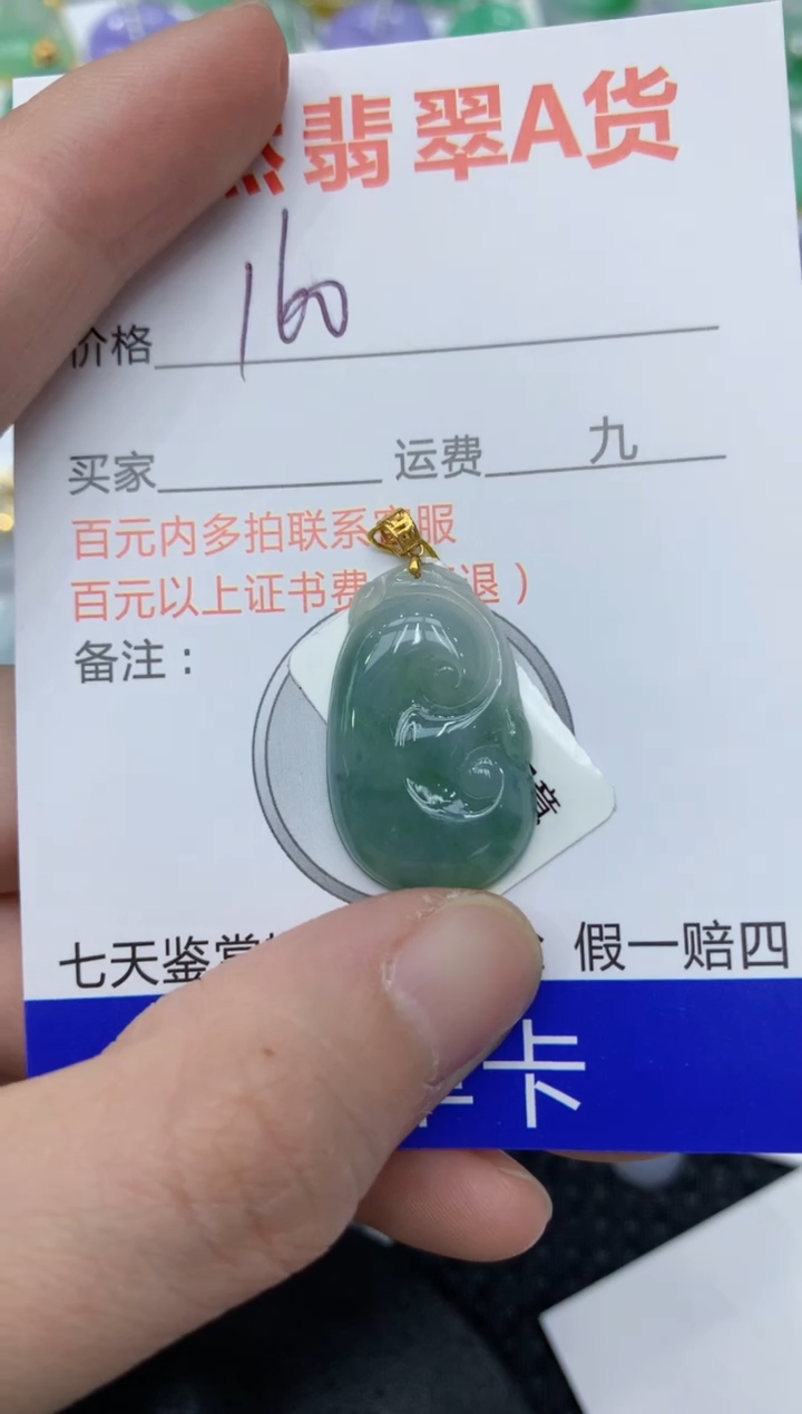【闪购商品】翡翠颈饰18K金镶嵌11111111111