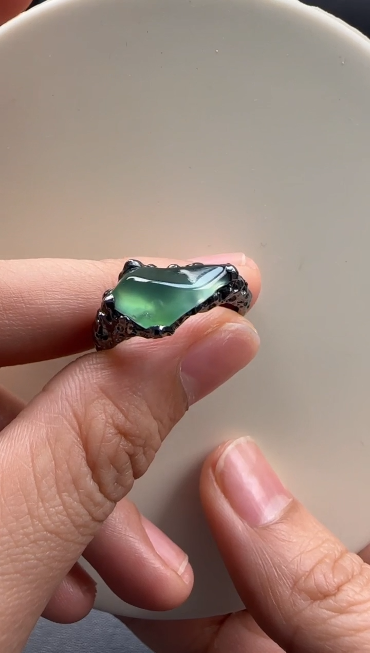 9K金镶嵌定制翡翠城****?天然A 货翡翠