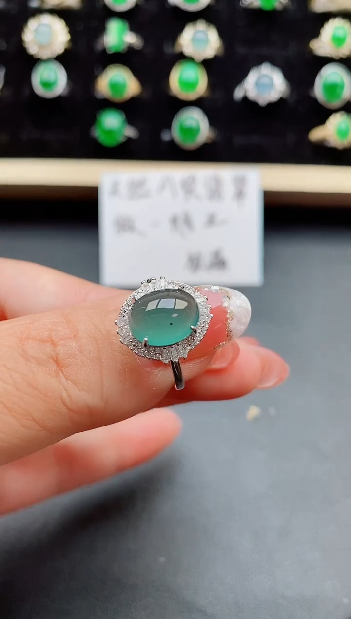 【闪购商品】翡翠戒指银S925镶嵌50800