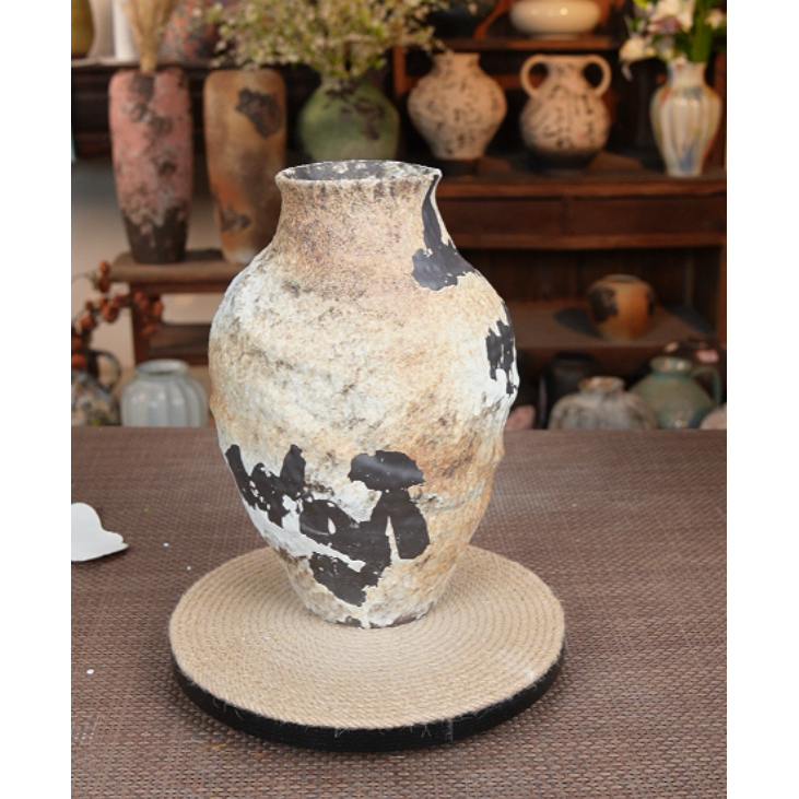 590景德镇陶瓷花瓶大气高档侘寂风花瓶插花客厅玄关摆件280*80