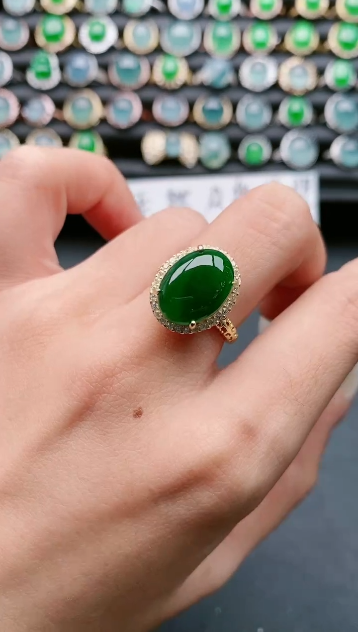 【闪购商品】翡翠戒指银S925镶嵌1111