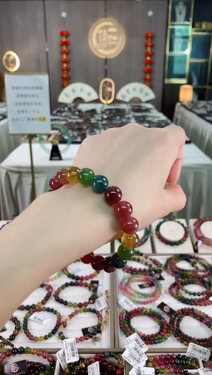 单圈手串10mm+未镶嵌碧玺（多样性发一条）hon