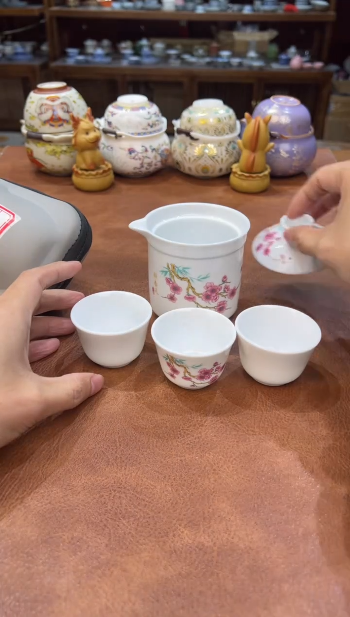 真的很便宜会开片的旅行茶具