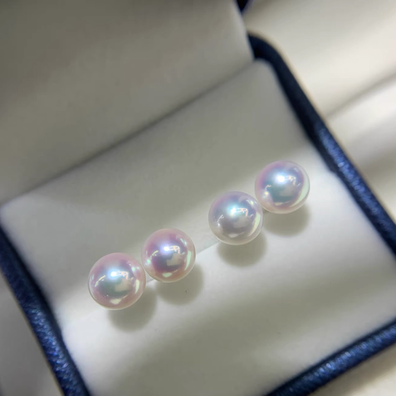 爱源珠宝 925银耳饰 小天女-正圆强光珠珠耳钉耳钩生日礼物高级感