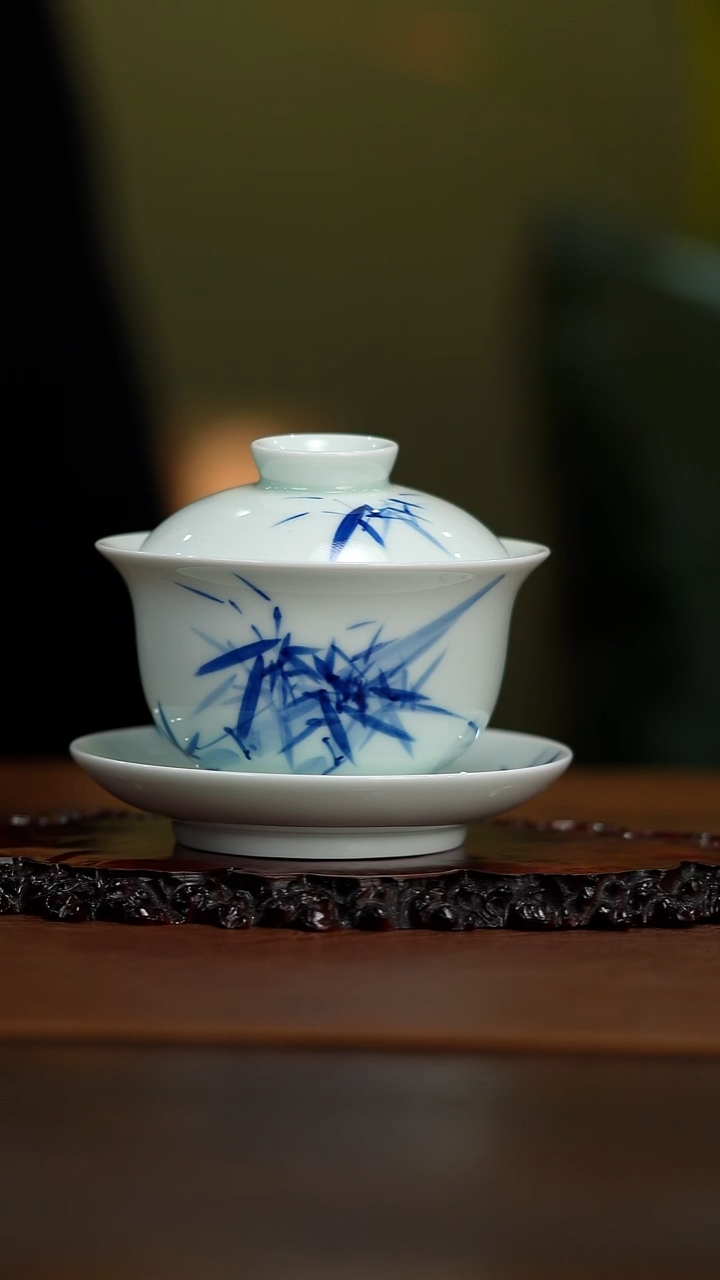 盖碗元薪号竹韵盖碗