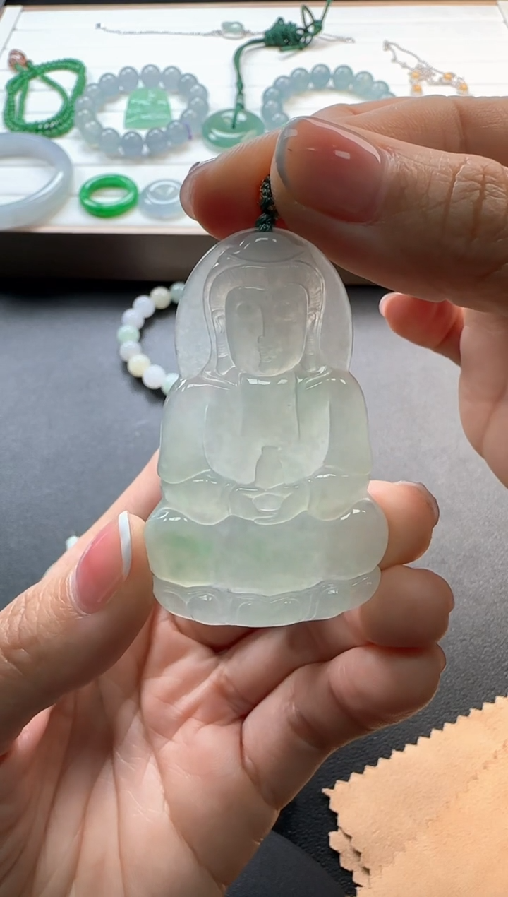 【闪购商品】翡翠颈饰18K金镶嵌不退不换 无鉴赏期