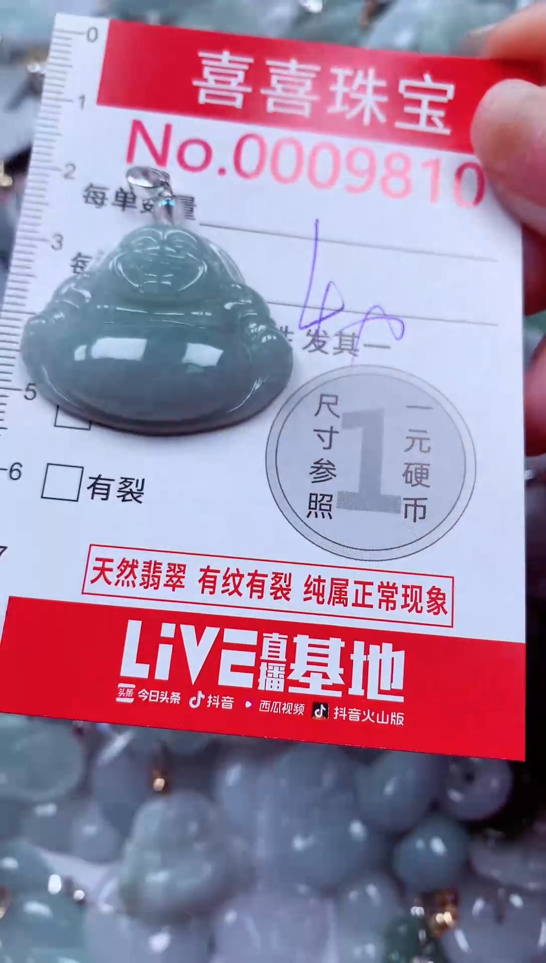 吊坠(不含链)未镶嵌翡翠9810