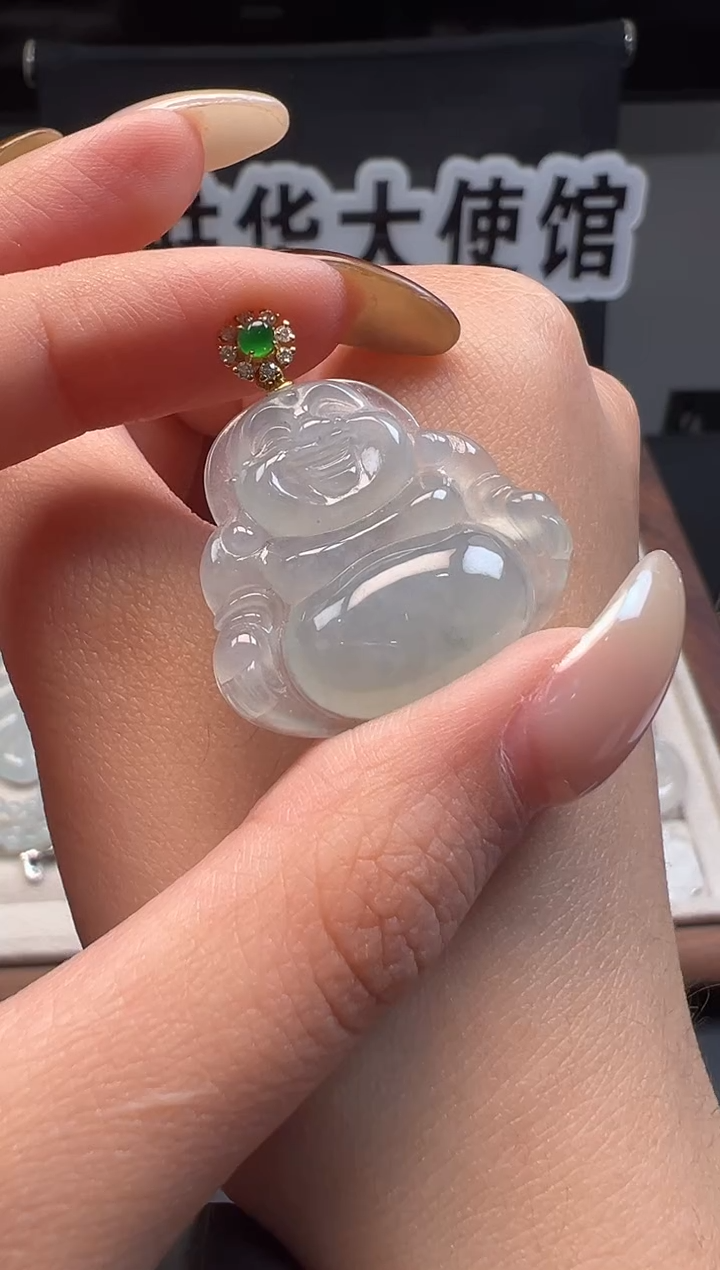 吊坠(不含链)18K金镶嵌翡翠缅甸珠宝严选