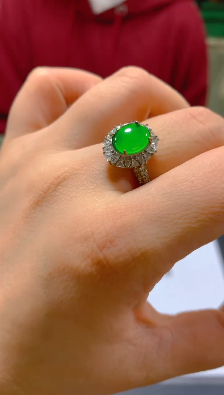 未镶嵌戒指翡翠多样性发一