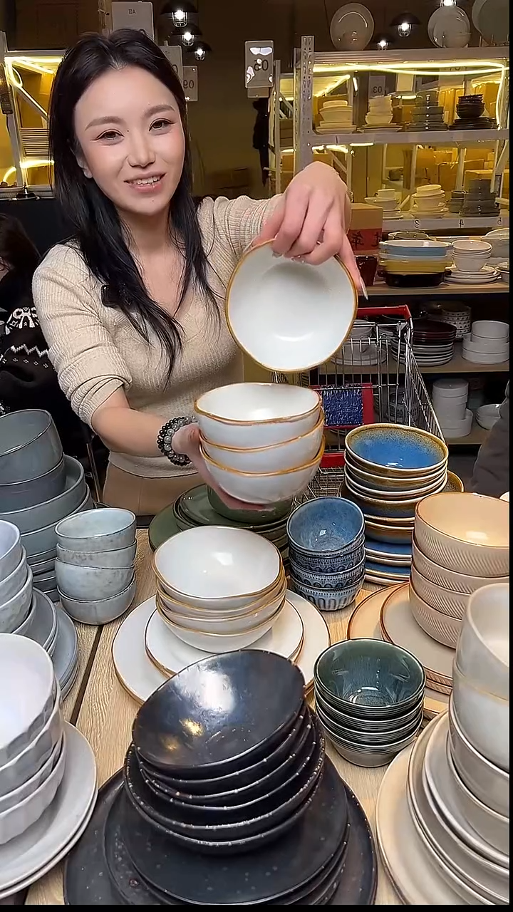 瓷200外贸尾货窑变釉下彩默外微瑕4.5寸