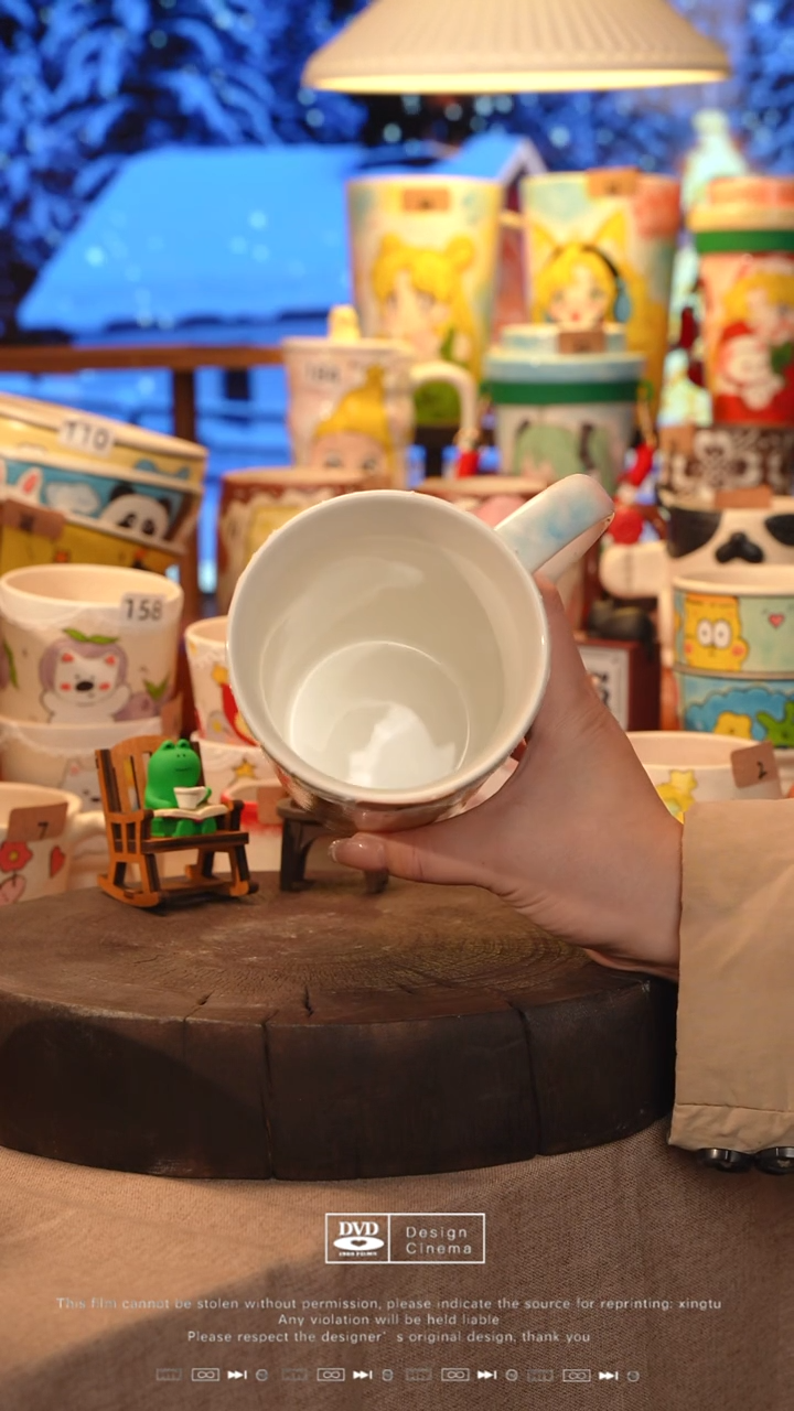 陶瓷036景德镇设计师款高温陶瓷手工手绘