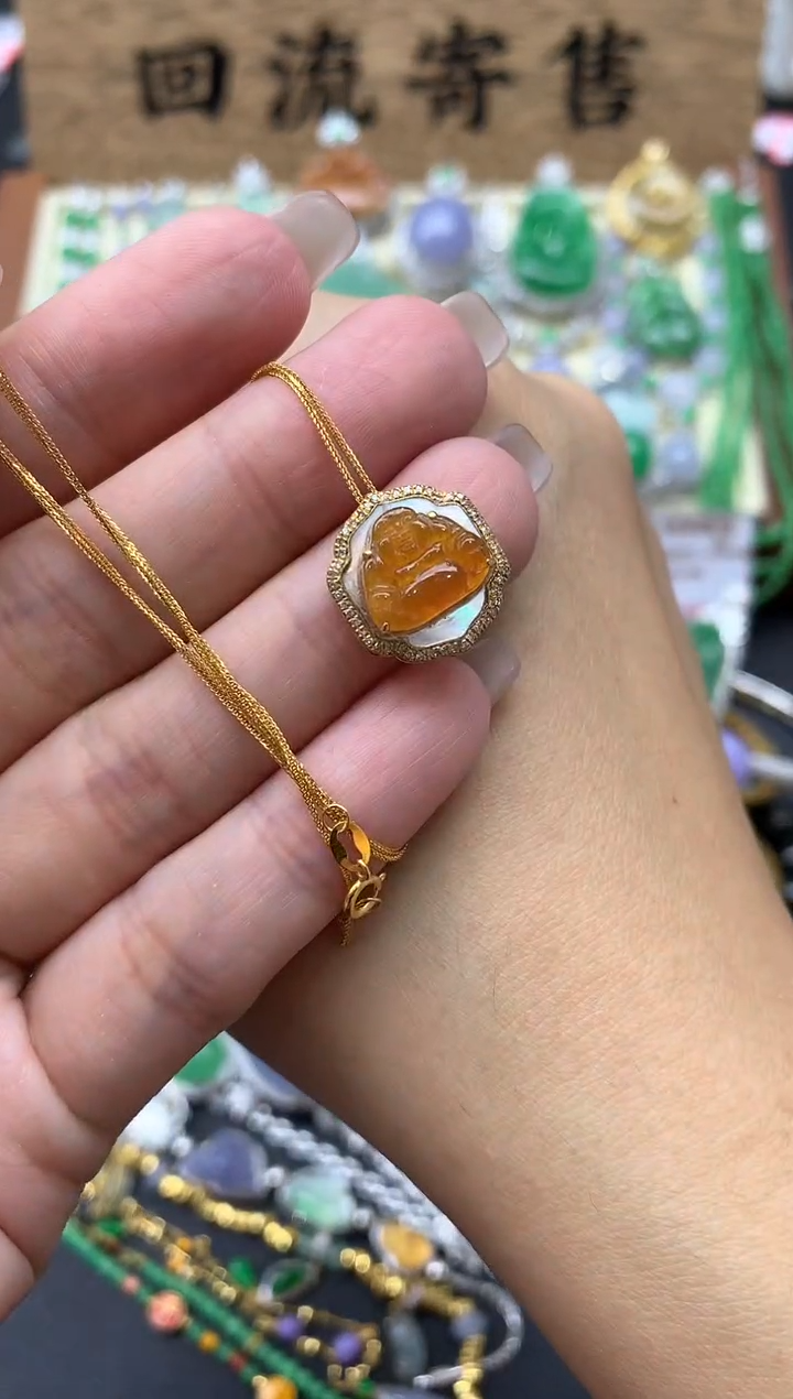 【闪购商品】翡翠颈饰18K金镶嵌133-中国好珍宝