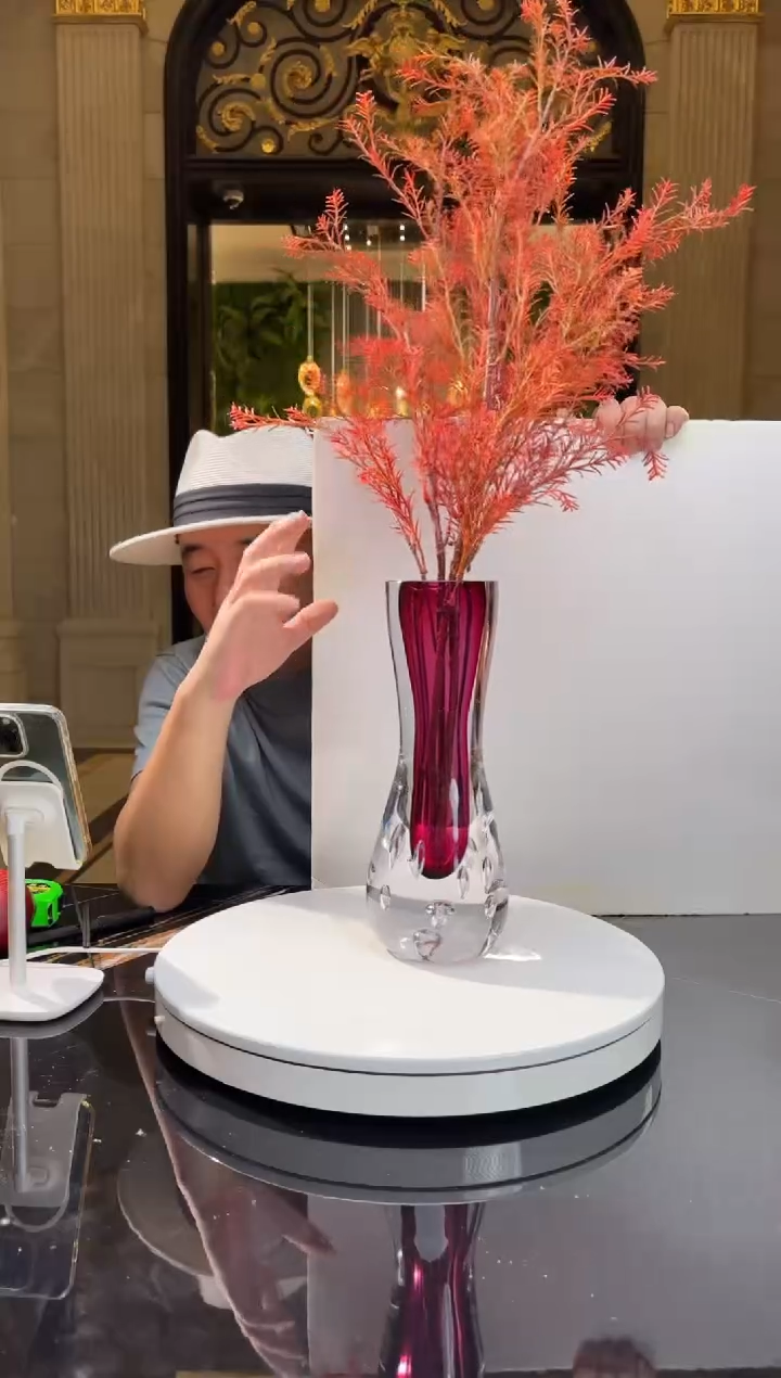 【闪购商品】茶宠金红琉璃花器AJ1010103