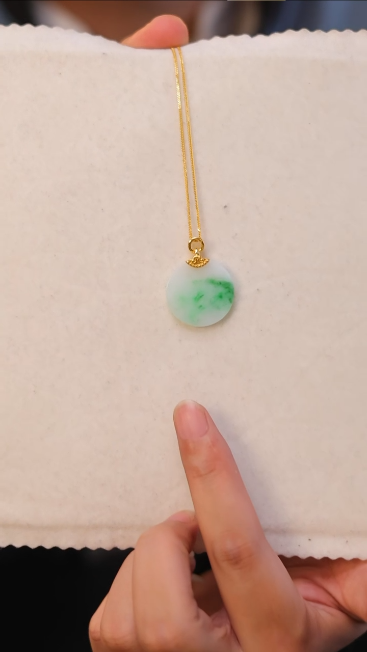 【闪购商品】翡翠颈饰银S925镶嵌24小时内发货质保A货