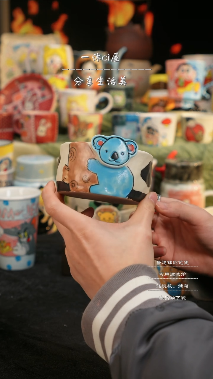 【闪购商品】摆件亲工手绘陶瓷-