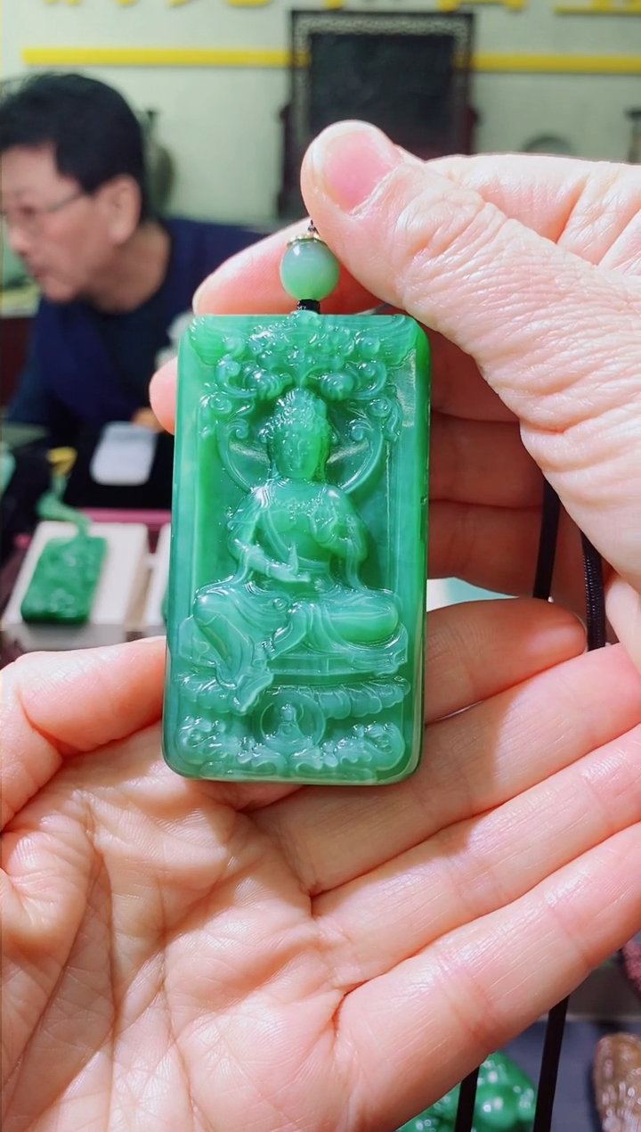 【闪购商品】和田玉（碧玉）挂件未镶嵌和田玉碧玉观音挂件