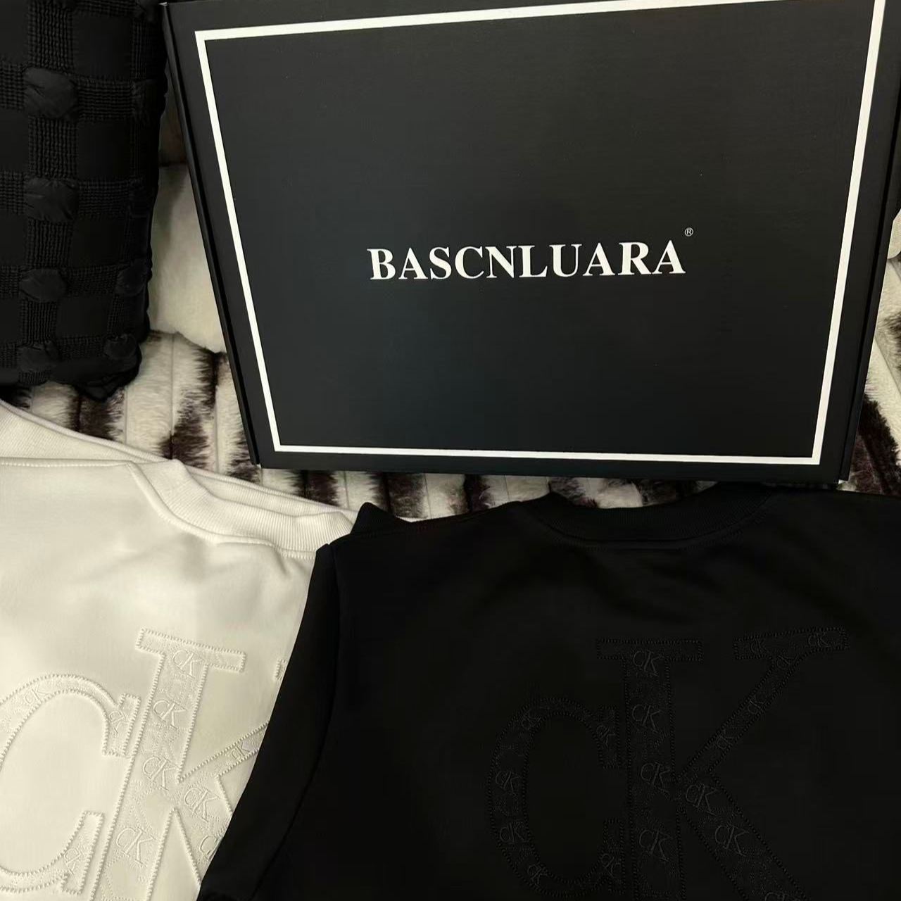 【5号链接-刺绣C小K】男士休闲情侣黑色宽松卫衣百搭设计套头8818