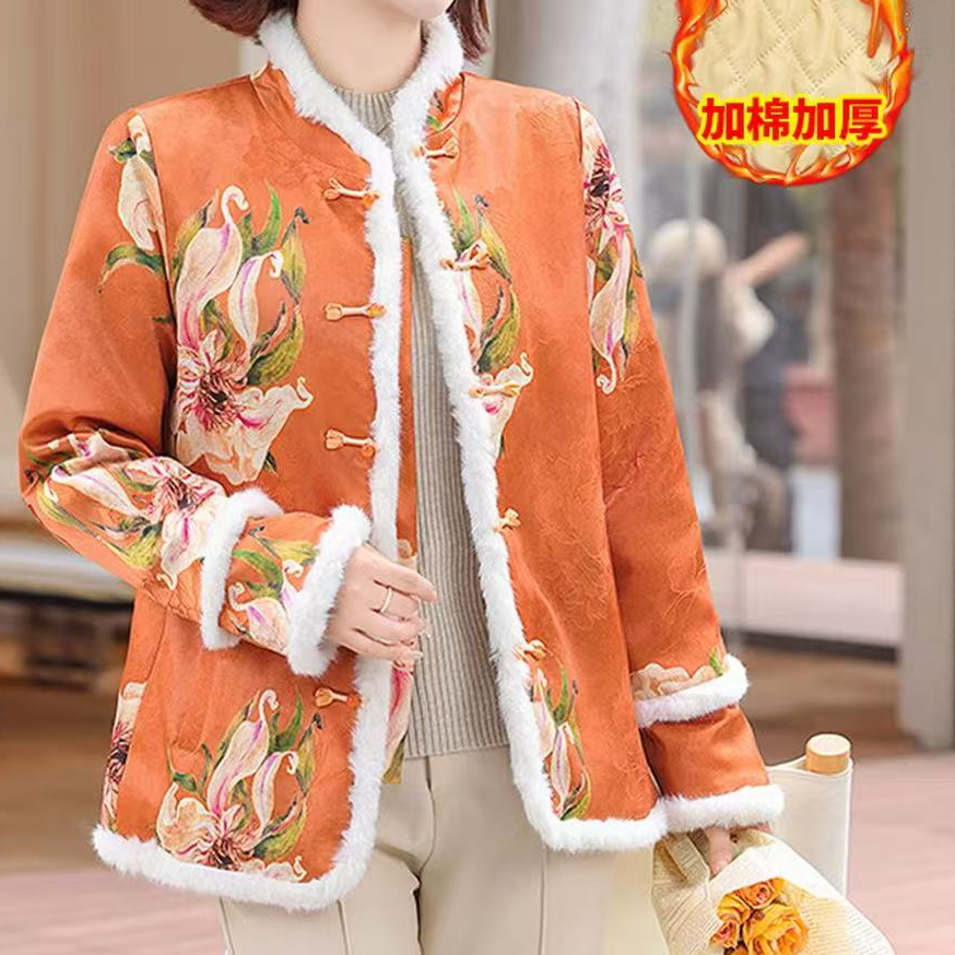 新中式国风款宽松型棉服冬款上衣中国风棉袄