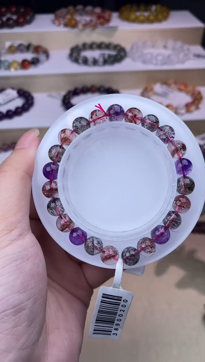 水晶手链未镶嵌黑加仑超七8m+