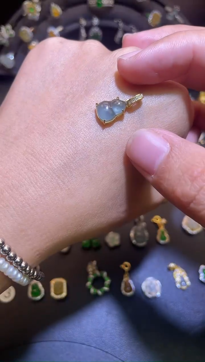 吊坠(不含链)银S925镶嵌翡翠1