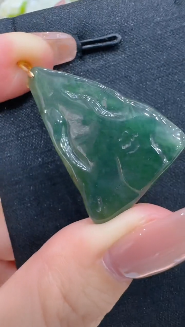 吊坠(不含链)18K金镶嵌翡翠多样性团购发一件