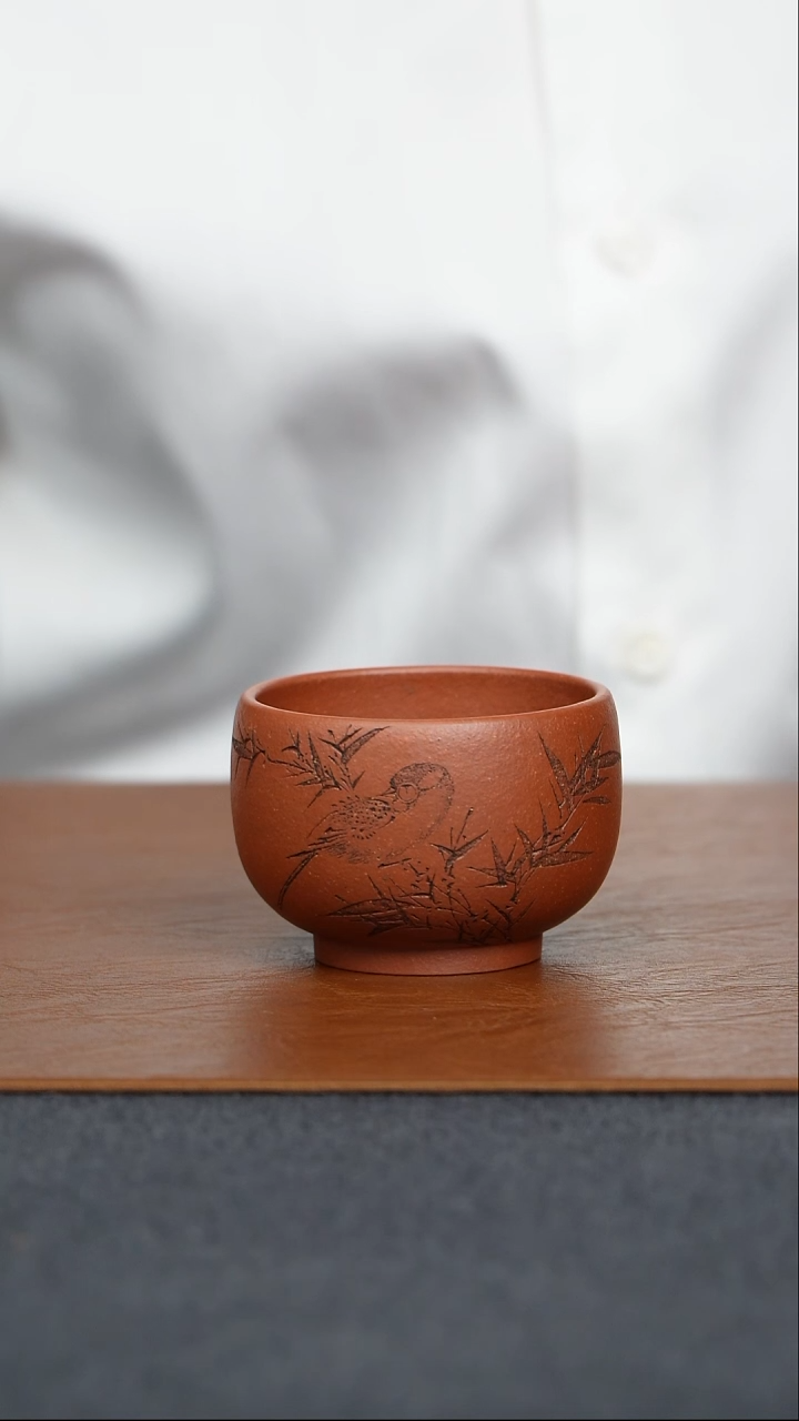 茶杯段泥主人杯原矿零添加宝山红降坡105毫升