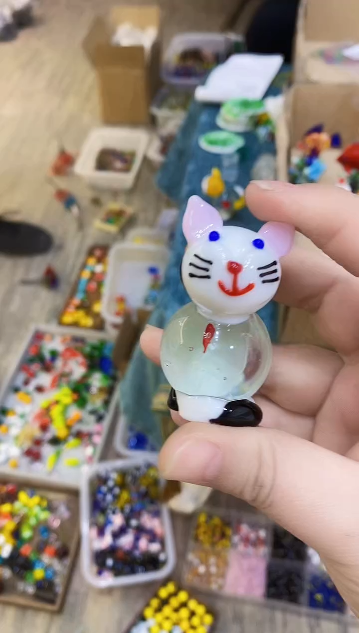 【闪购商品】琉璃手工艺品小白猫