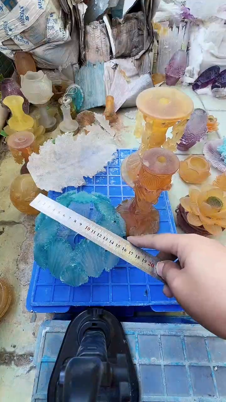 手工艺品琉璃广**姐古法琉璃 4件摆件