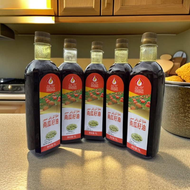 蓝旗纳尔KUKQINAR 纯冷压榨南瓜籽油 绿色粮油