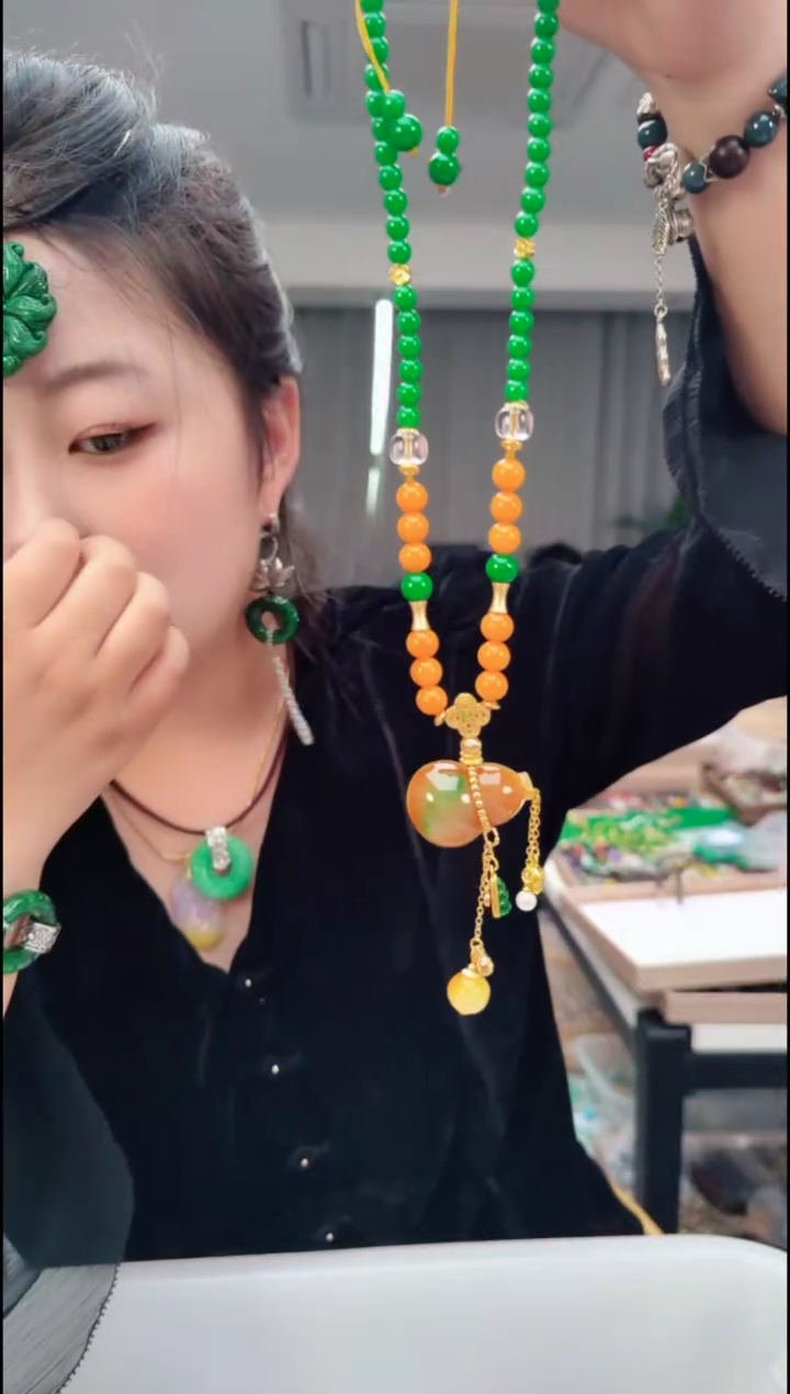 颈饰未镶嵌翡翠2124葫芦项链