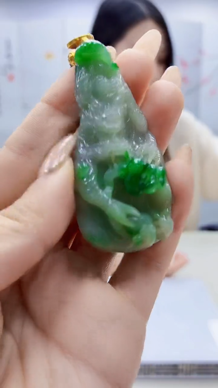 未镶嵌定制翡翠3495ty-毛货挂件28