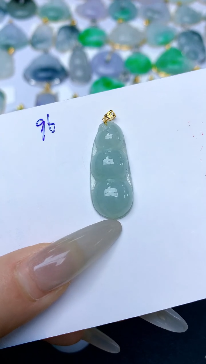 【闪购商品】翡翠颈饰18K金镶嵌天然A货翡翠