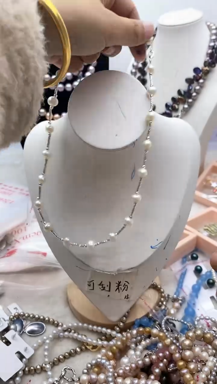 【闪购商品】淡水珍珠颈饰钛钢158