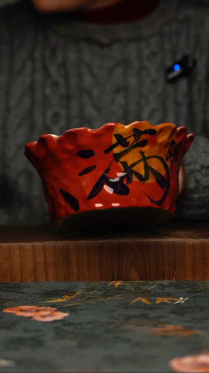 瓷片釉下彩手工手绘同款陶器