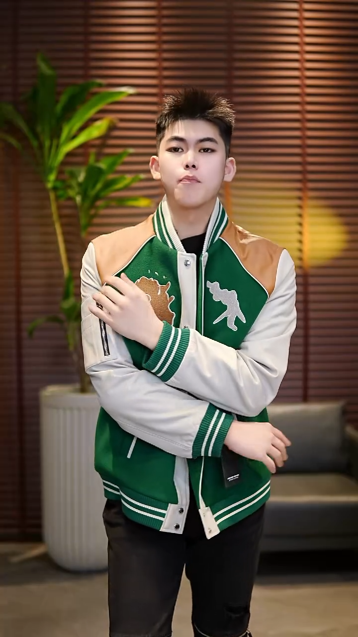 54码（155-170斤）男士真皮拼接棉夹克