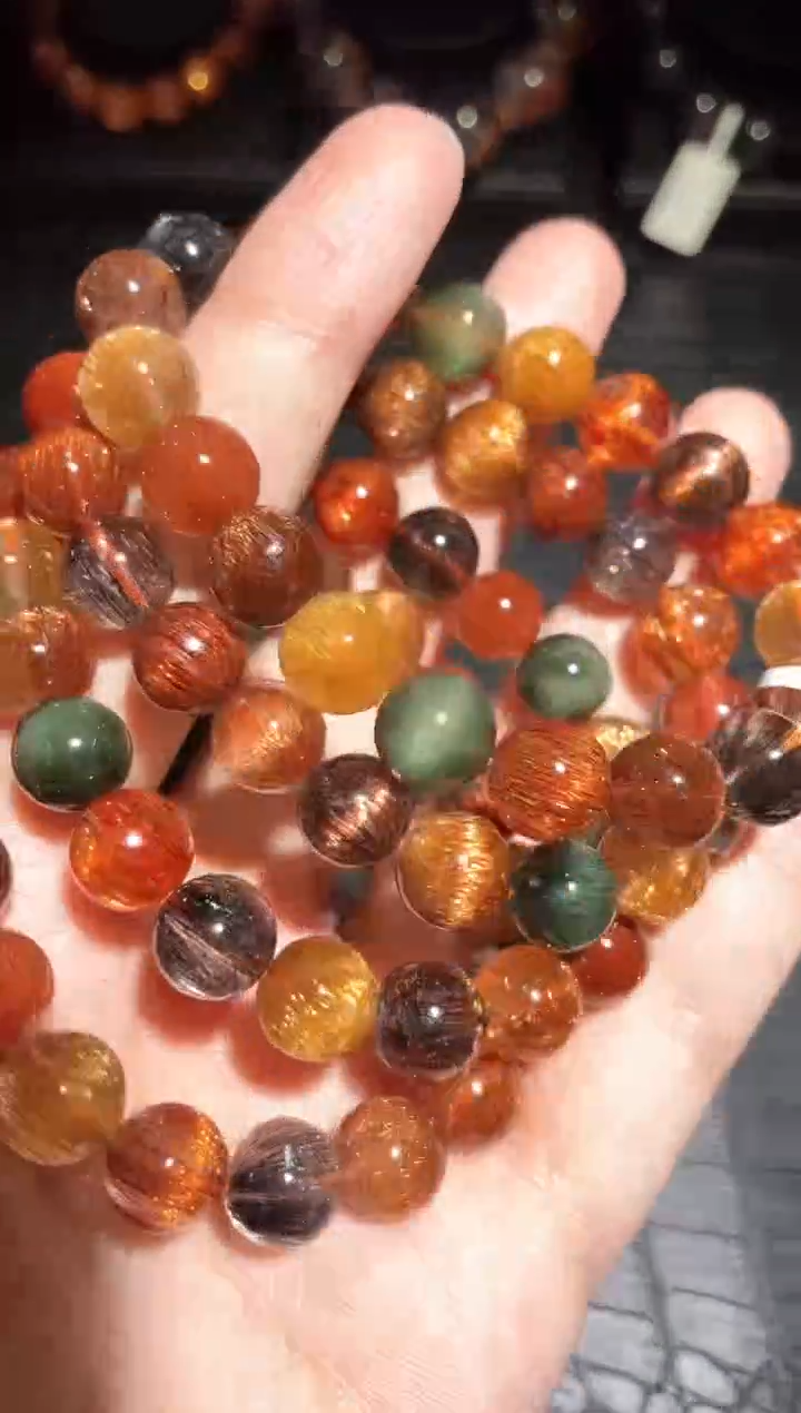 【闪购商品】水晶手链未镶嵌发晶多宝单圈A10（多样性发其一）