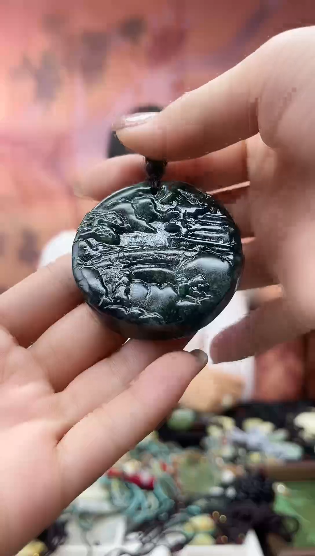 未镶嵌岫玉吊坠·