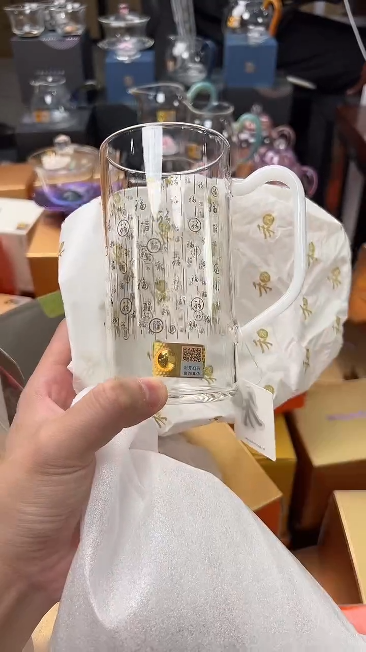 @@禾器晶彩清予杯白玉色-满福