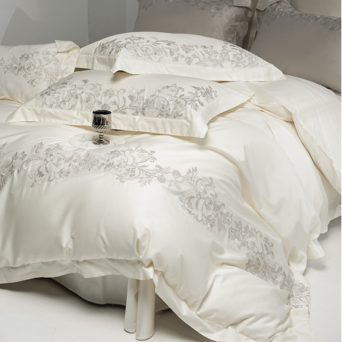 【清完不补！】全棉长绒棉轻奢刺绣四件套床品-维纳斯