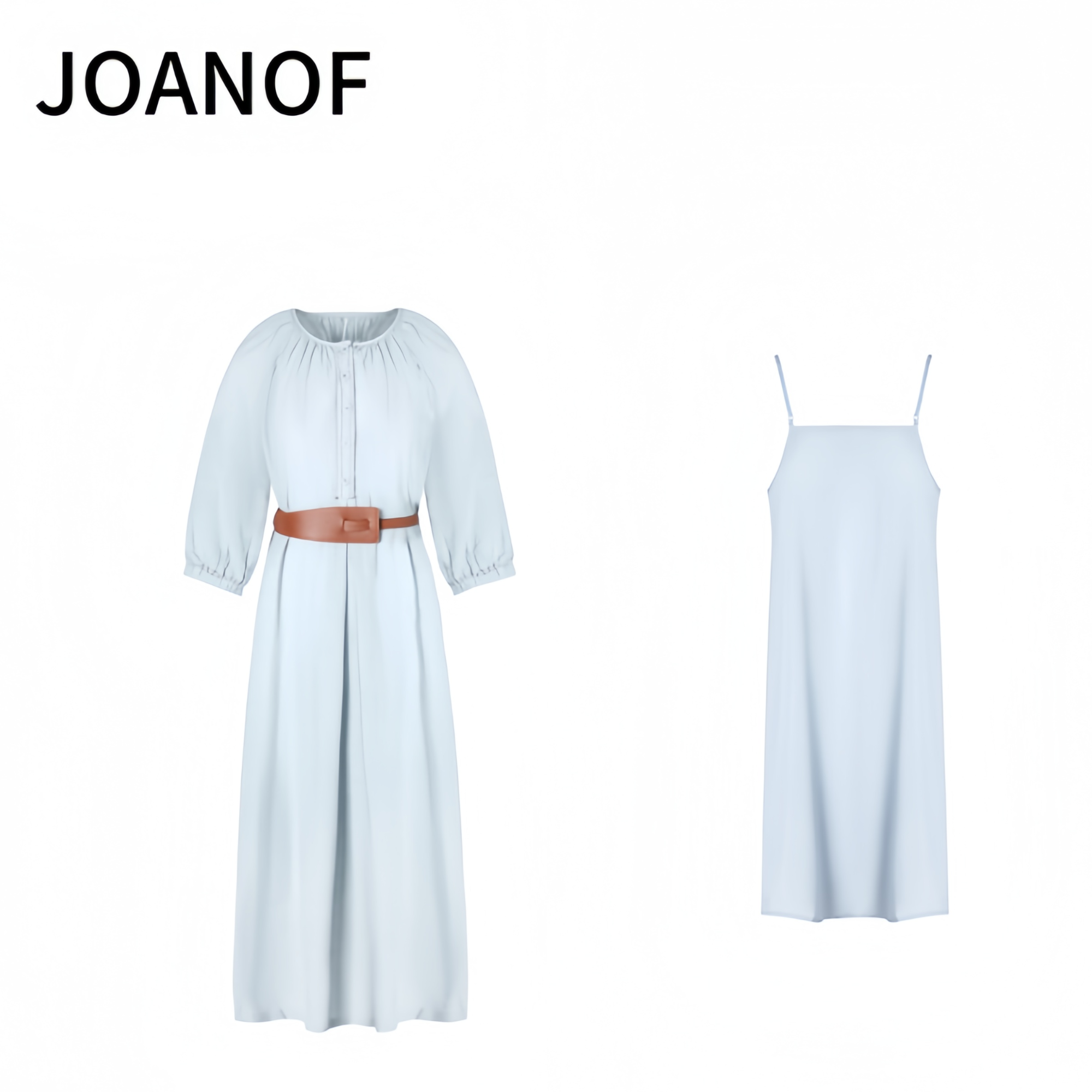 JOANOF【专属W】设计感度假风宽松连衣裙女夏季新款连衣裙Z2504072
