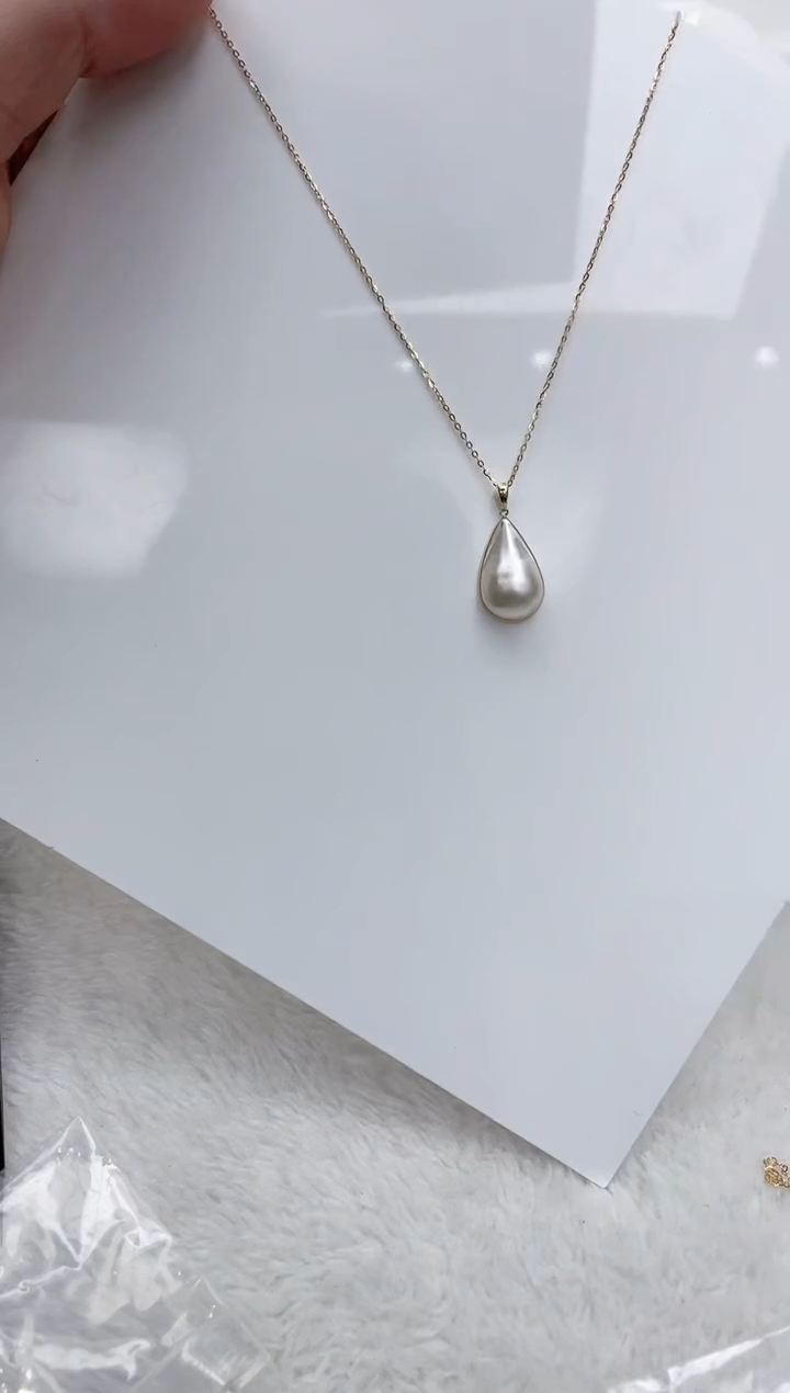 【闪购商品】拼合珍珠（马贝珠）吊坠18K金镶嵌海水马贝吊坠