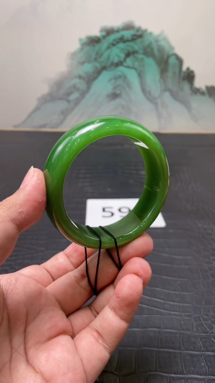 未镶嵌手镯和田玉（碧玉）如*59+